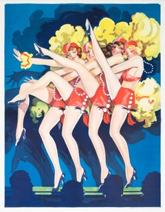 Burlesque Showgirls c1930 American Theatre Advertising Poster