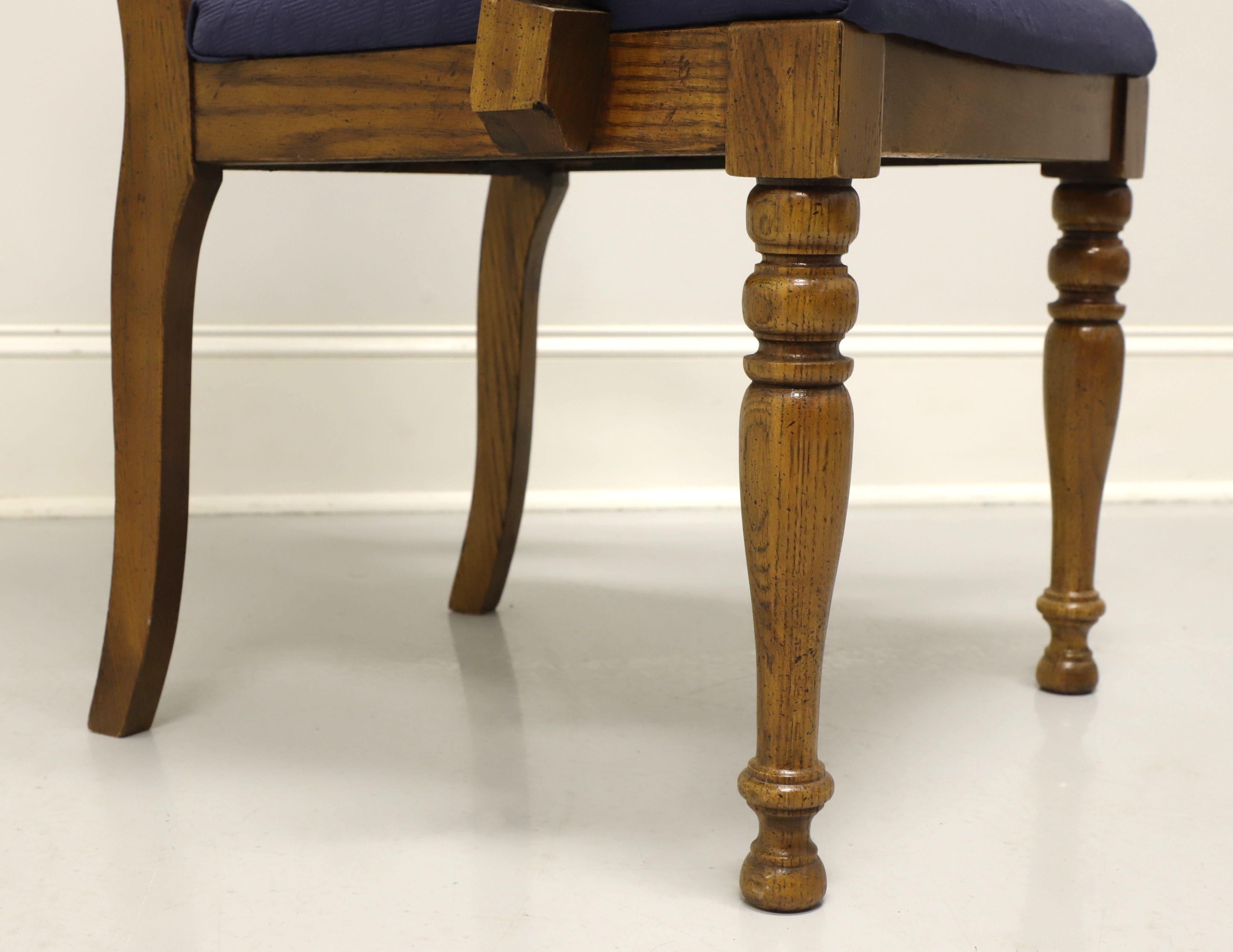 BURLINGTON HOUSE Oak Spanish Revival Dining Armchairs - Pair For Sale 2