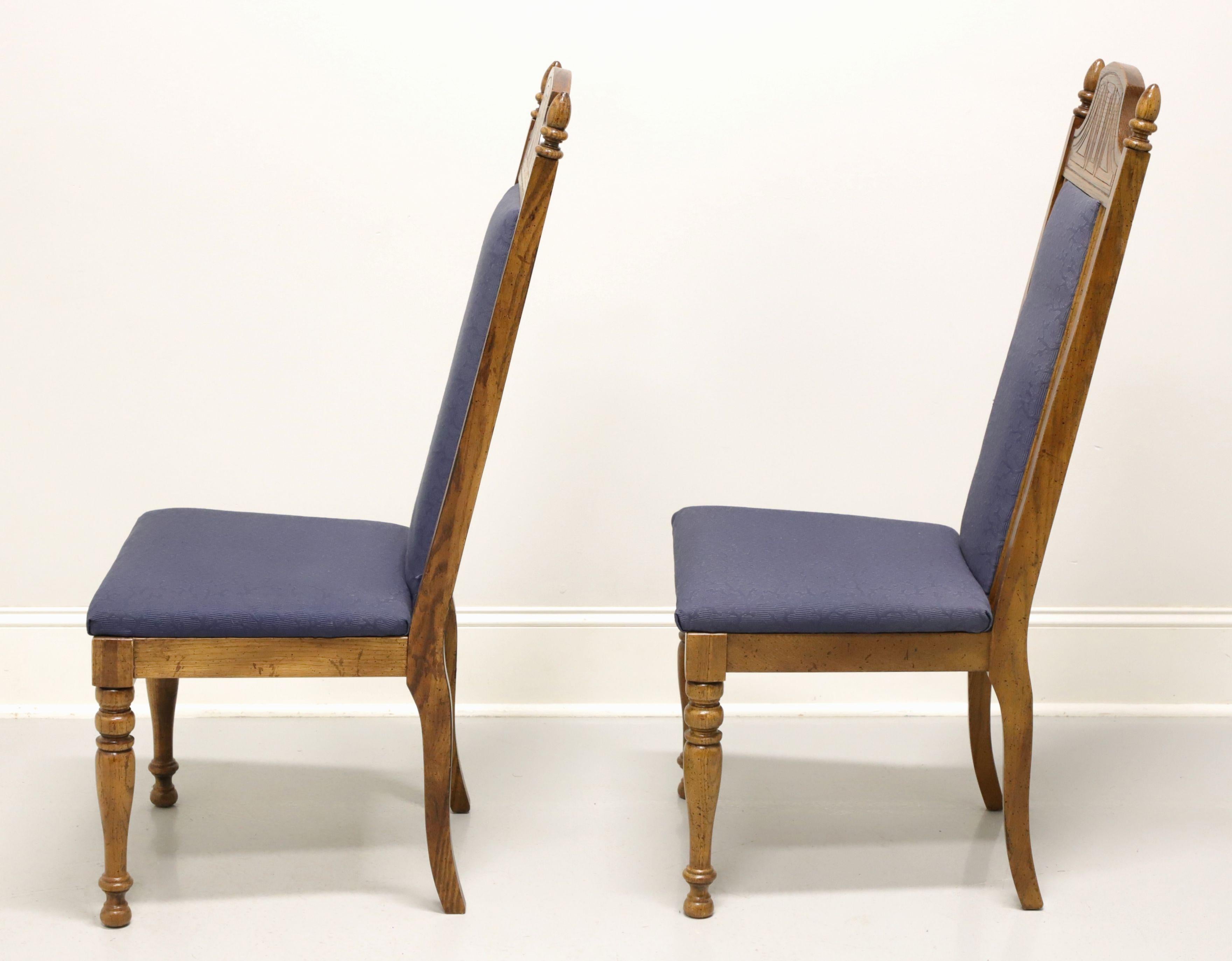 Spanish Colonial BURLINGTON HOUSE Oak Spanish Revival Dining Side Chairs - Pair For Sale