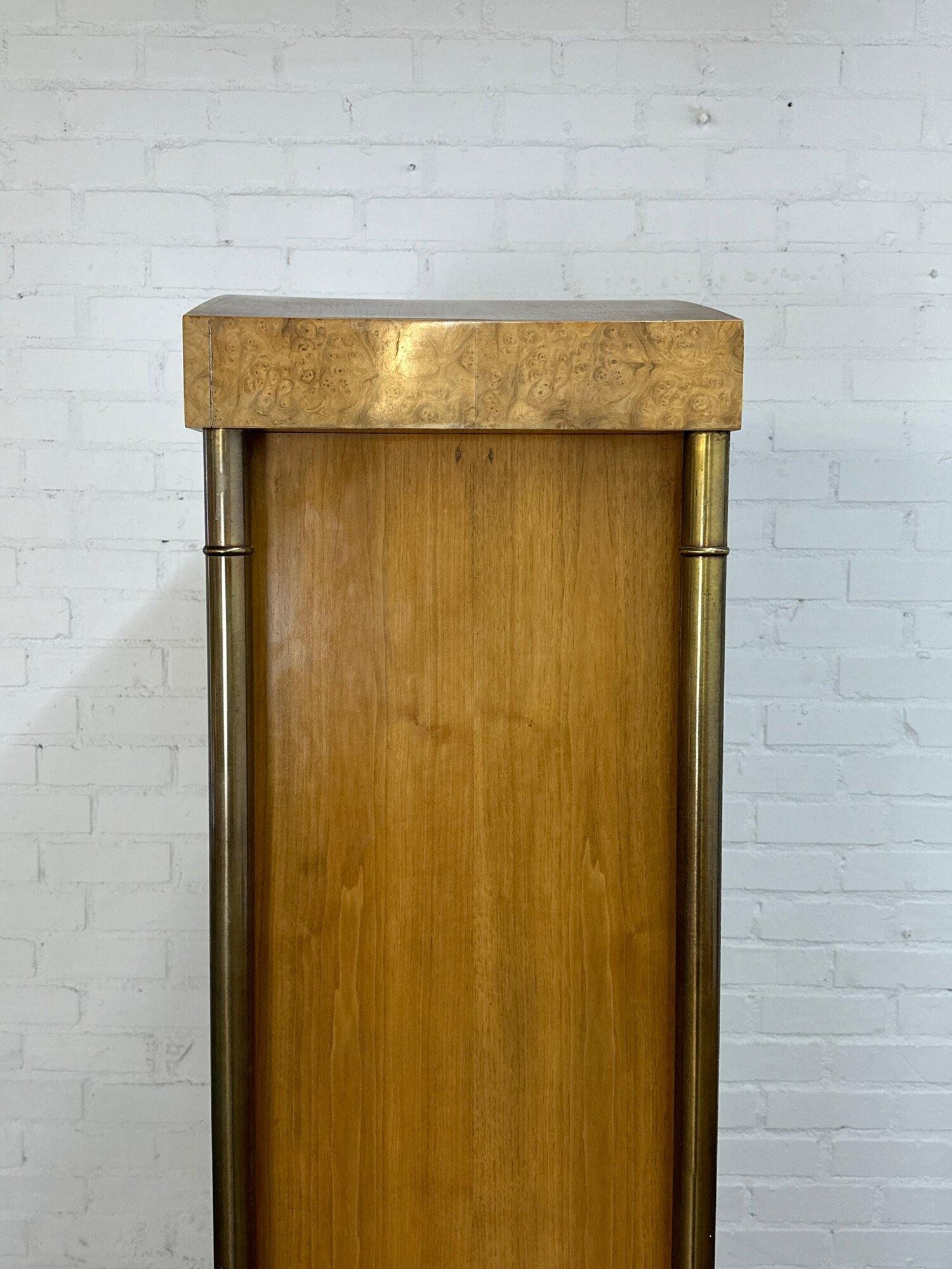 Burlwood and Brass Armoire For Sale 2