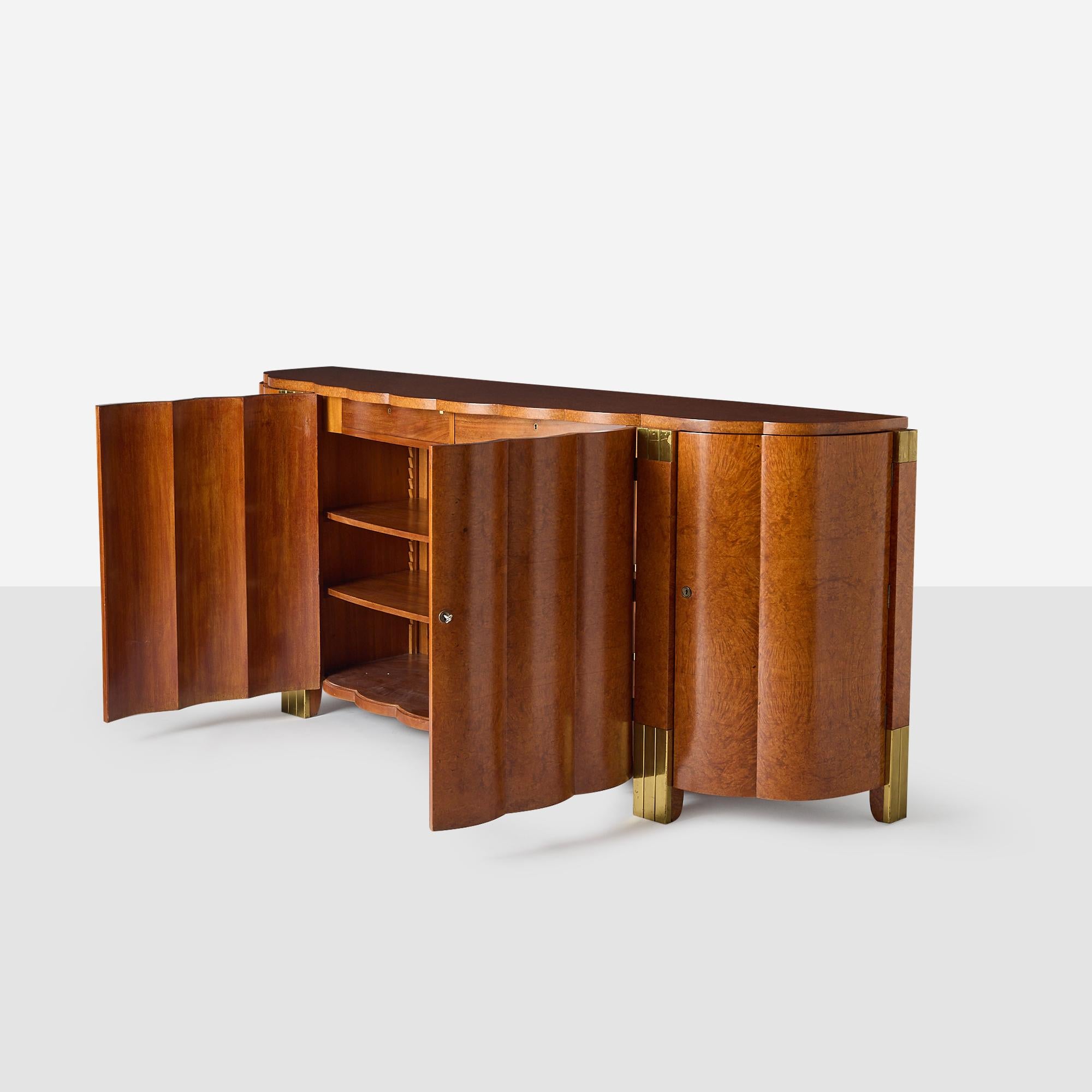 Sideboard aus Wurzelholz und Messing von Roger Bal im Zustand „Gut“ im Angebot in San Francisco, CA