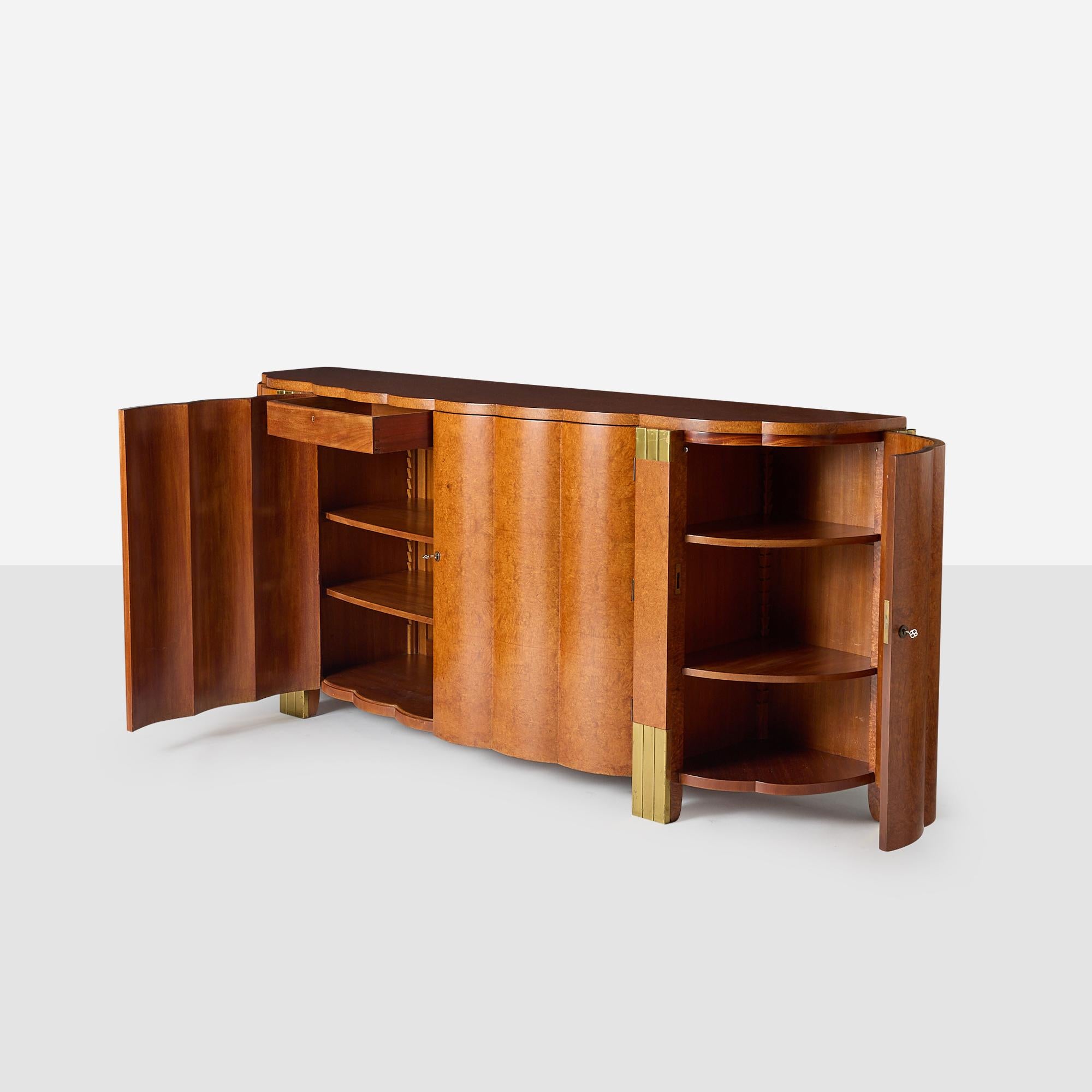 Sideboard aus Wurzelholz und Messing von Roger Bal im Angebot 2