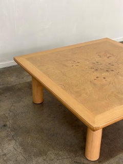 Burlwood and Maple Coffee Table