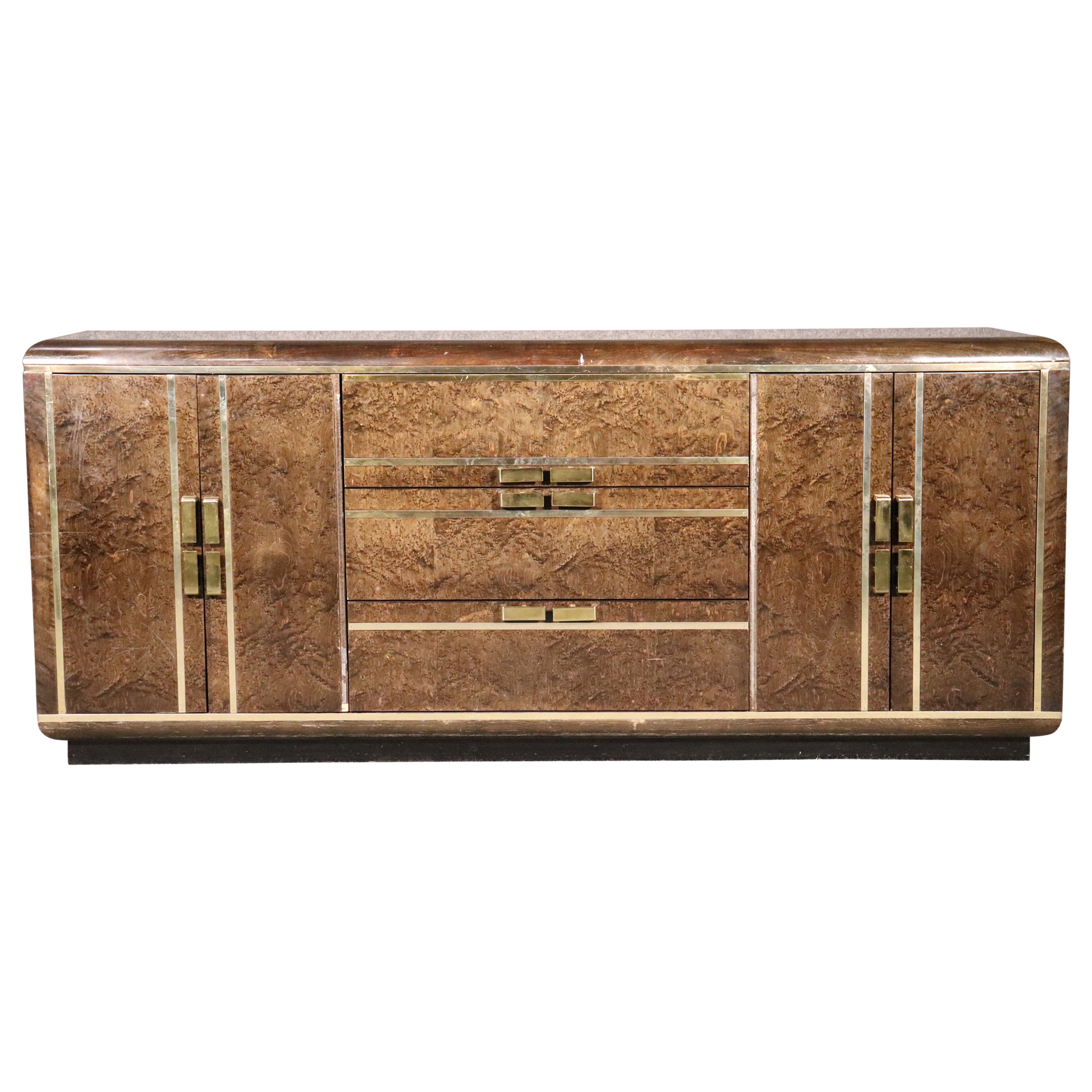 Burlwood & Brass Sideboard by Romweber