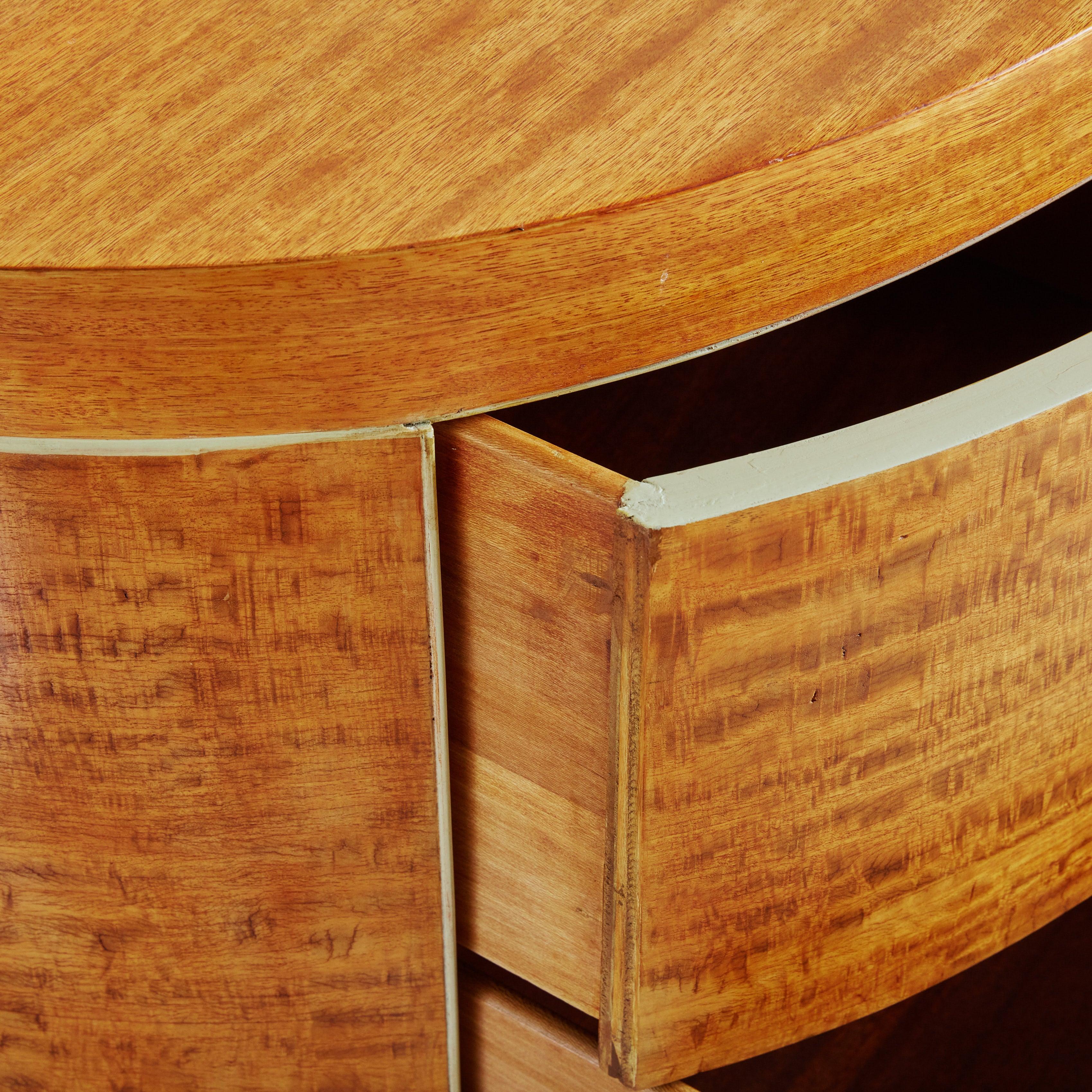 Burlwood Chest of Drawers in the Style of Osvaldo Borsani, Italy 1970s For Sale 1
