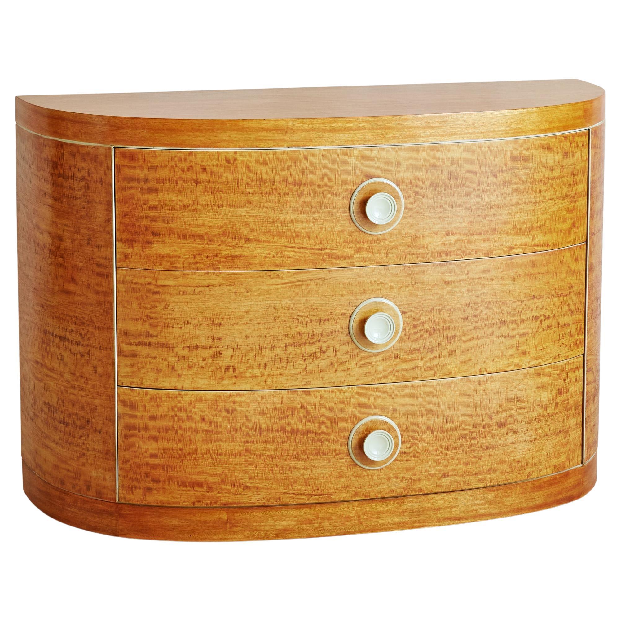 Burlwood Chest of Drawers in the Style of Osvaldo Borsani, Italy 1970s For Sale