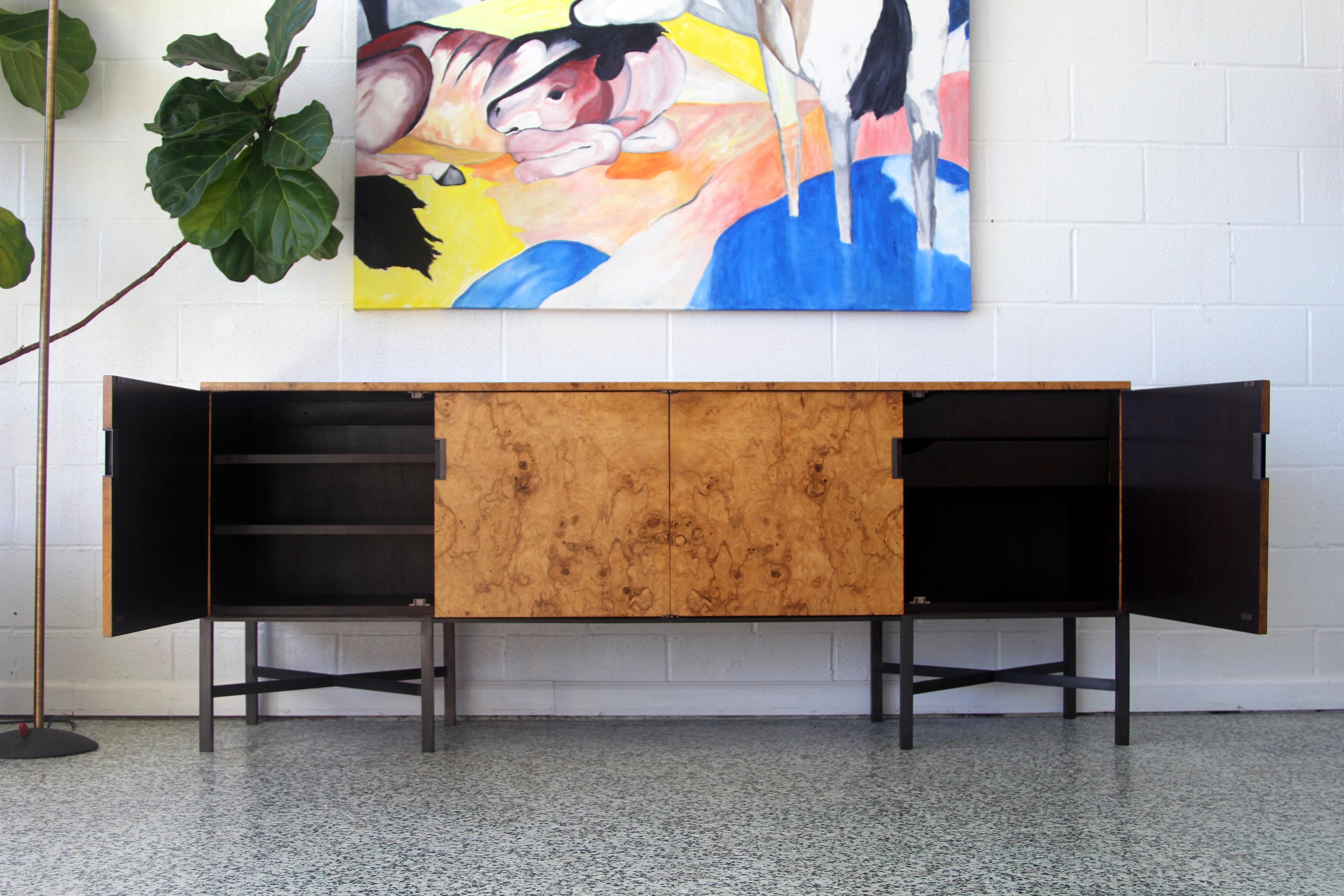 Burlwood Credenza by Roger Sprunger for Dunbar For Sale 3
