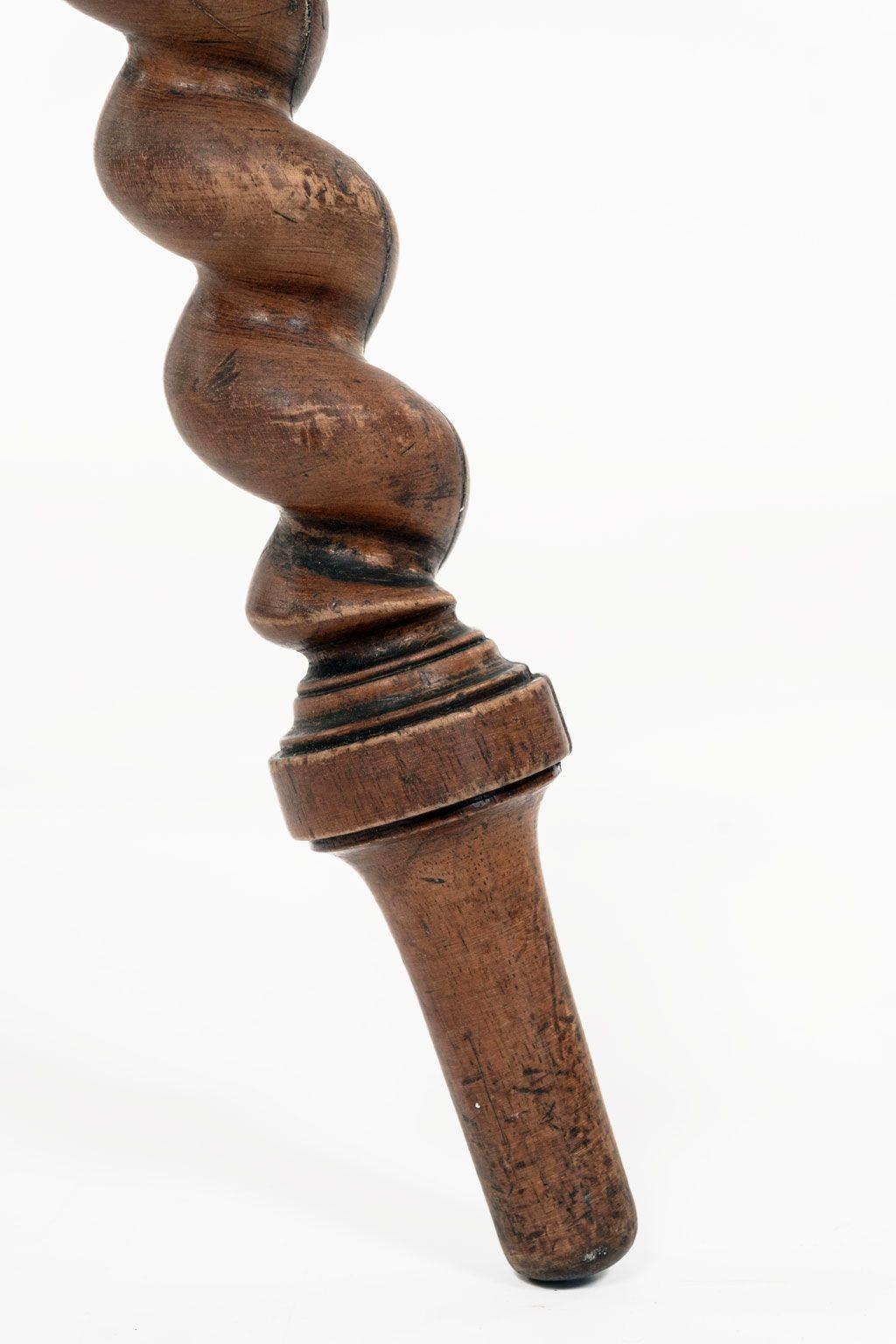 Edwardian Burlwood Cricket Table upon Barleytwist Legs For Sale