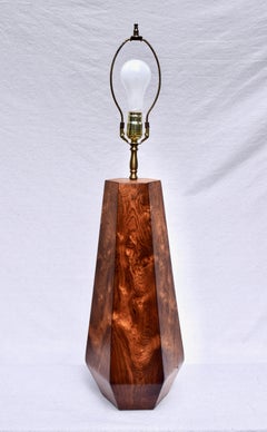 Burlwood Danish Modern Table Lamp