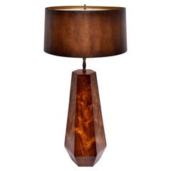 Burlwood Danish Modern Table Lamp