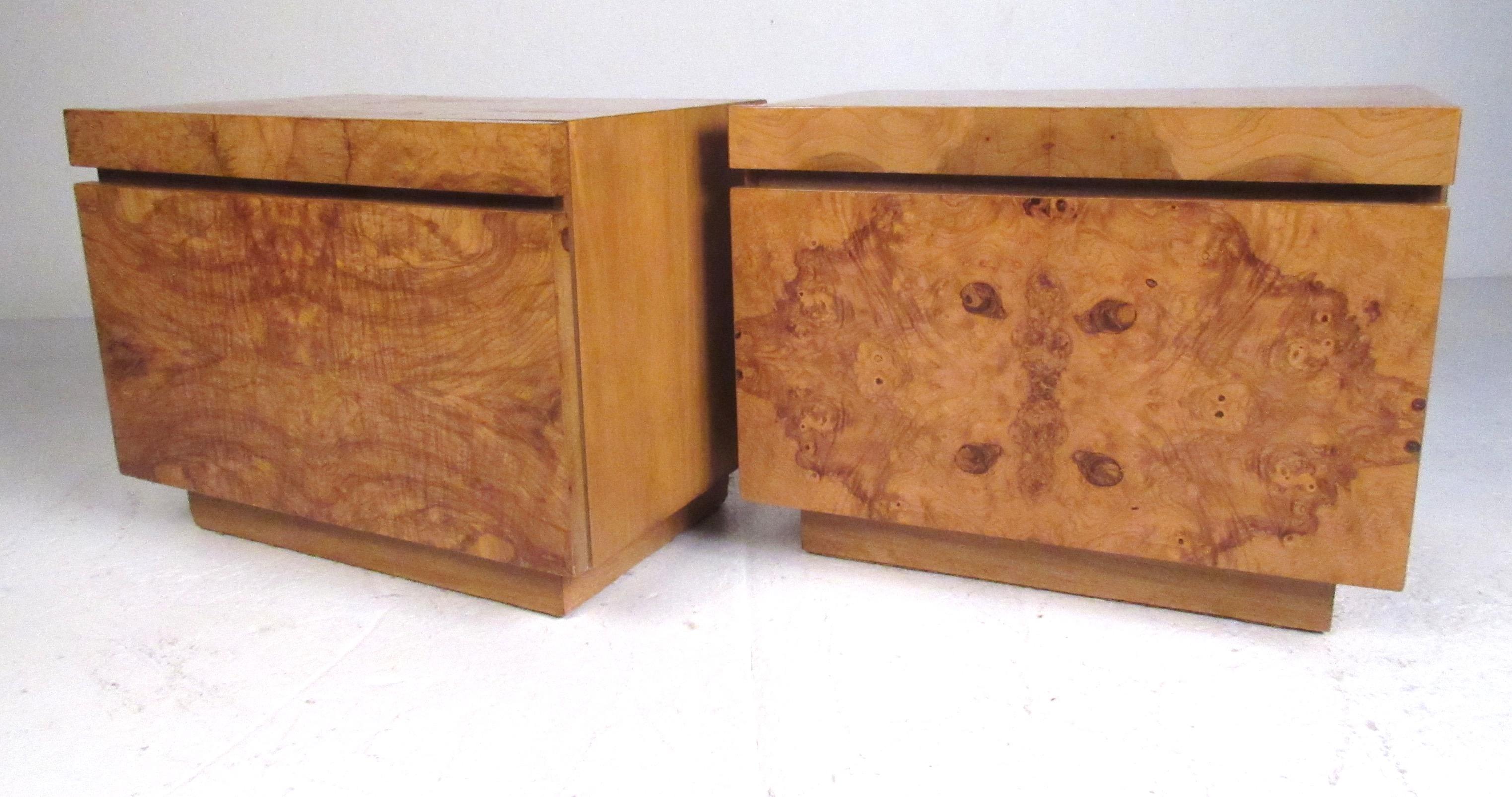 Burlwood Mid-Century Nightstands for Lane Furniture 10