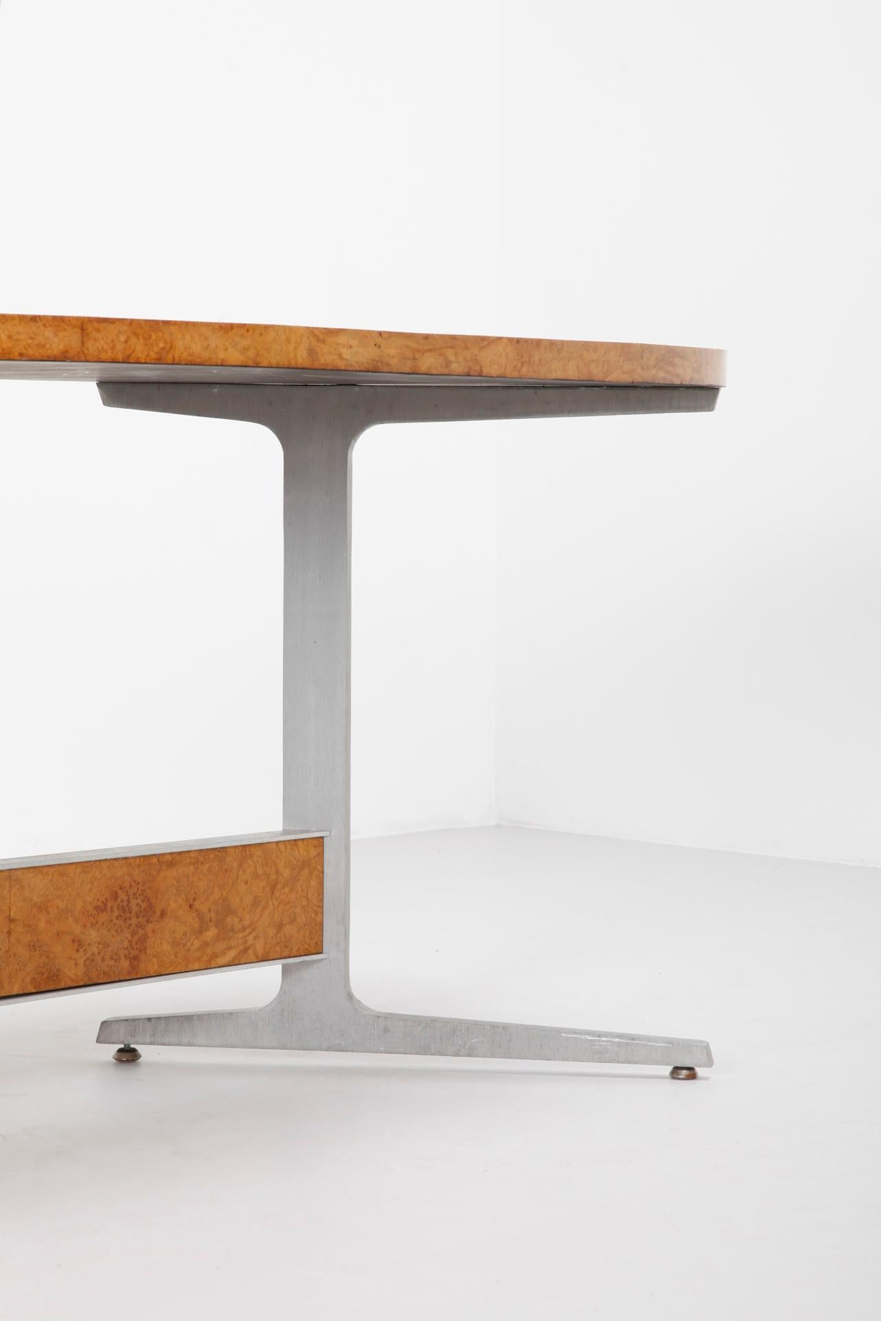 Schwebender Schreibtisch aus Wurzelholz, Mid-Century Modern, Konsole, 1960er Jahre, Frankreich (Mitte des 20. Jahrhunderts) im Angebot