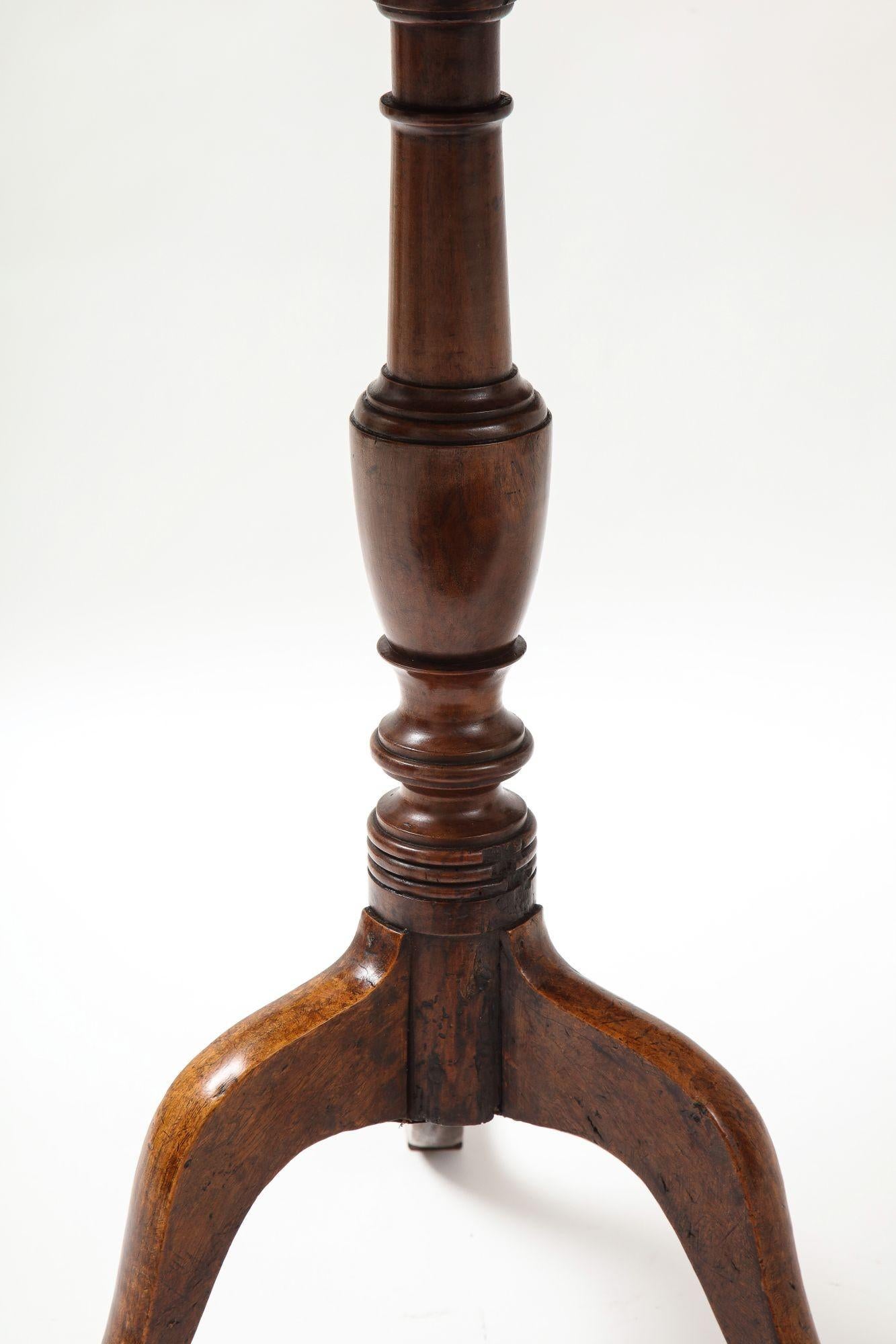 Burlwood Octagonal Tripod Table 4