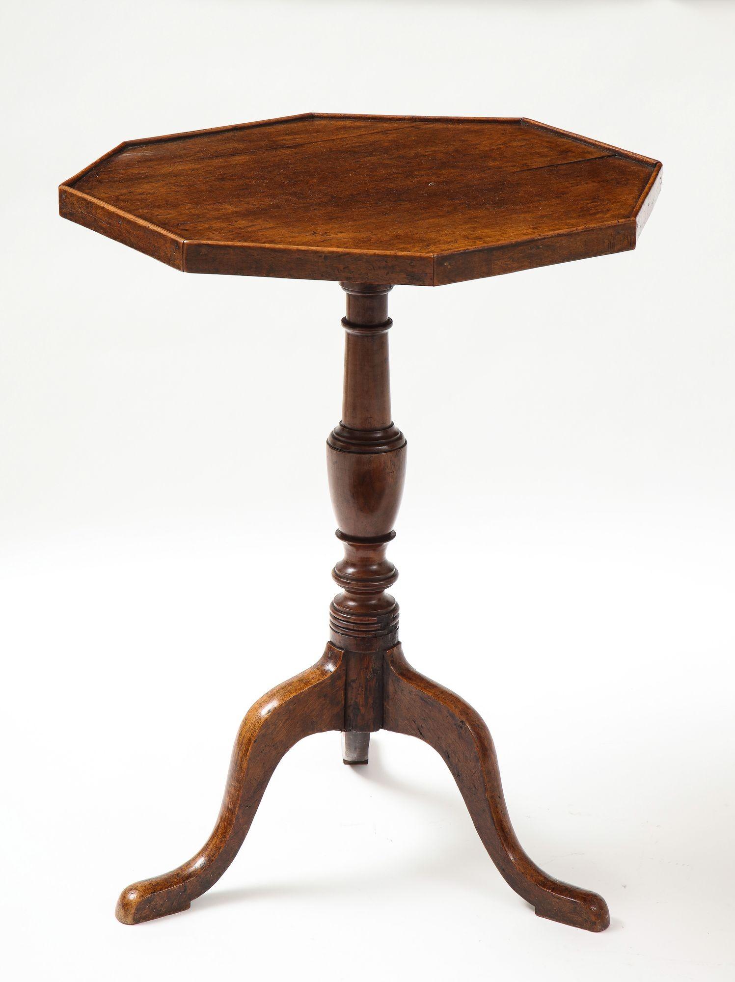 George III Burlwood Octagonal Tripod Table