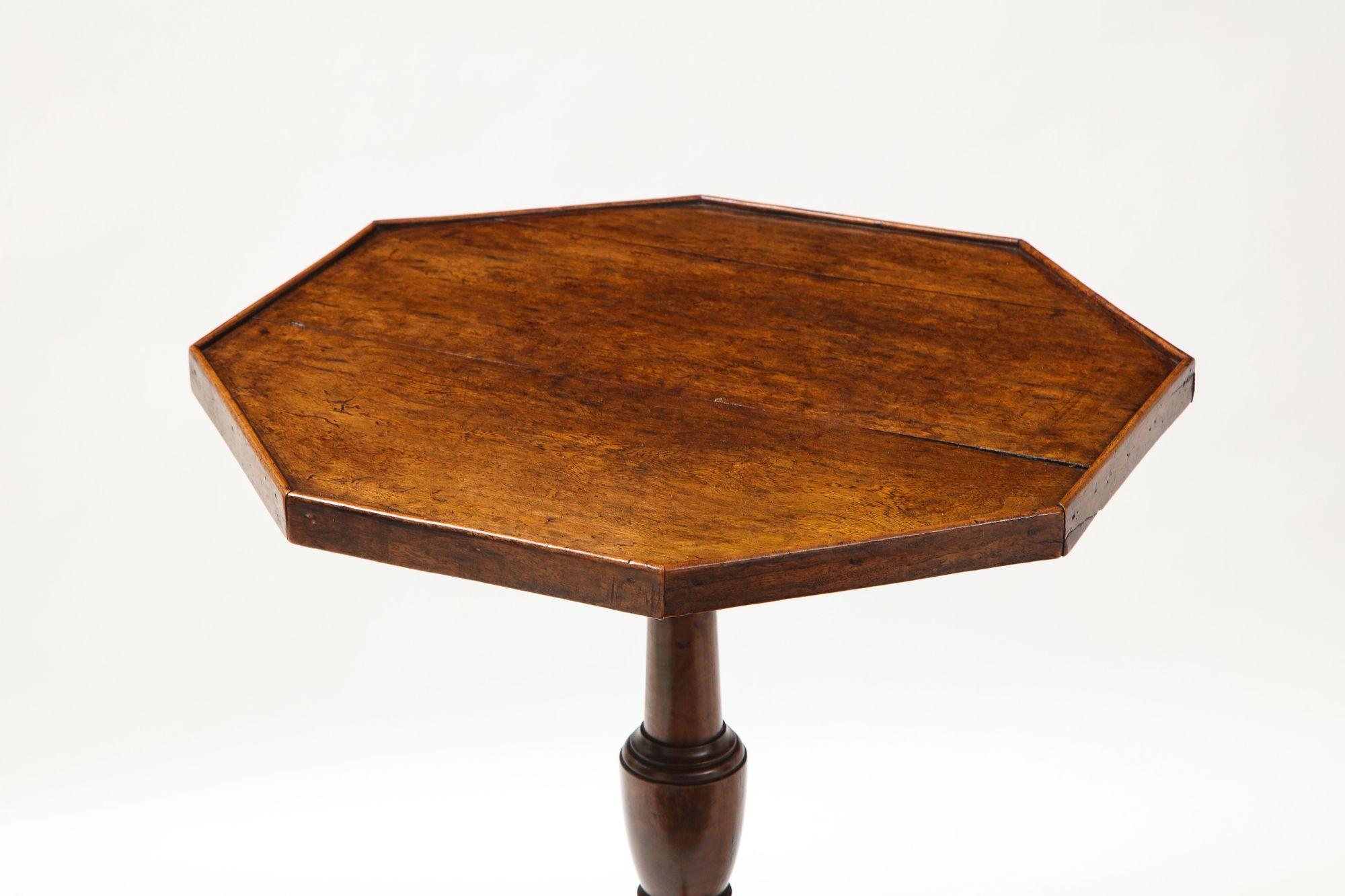 Burlwood Octagonal Tripod Table 1