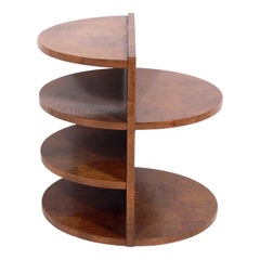 Burlwood Tiered End Table Attributed to Milo Baughman