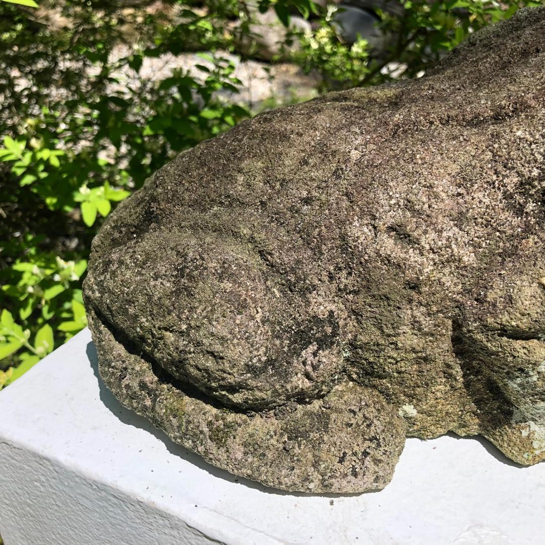 Burly Old Japanese Stone Frog Brings Joy to Your Heart, Garden and Soul In Good Condition In South Burlington, VT