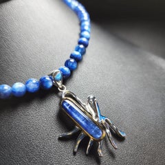 Burma Blue Sapphire 3.025 Cart Pendant with Kyanite 150.65 Carat Necklace