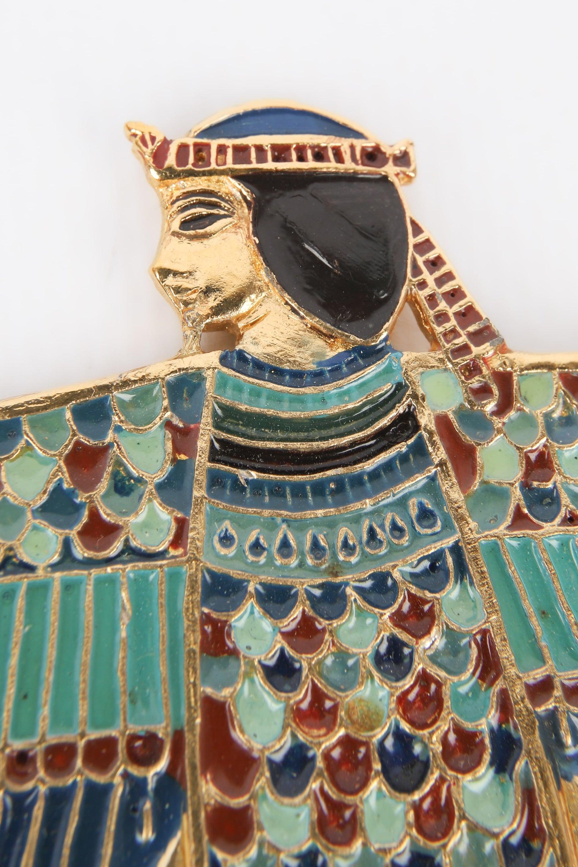 Burma Golden Metal Dickey Necklace with Enamel For Sale 1