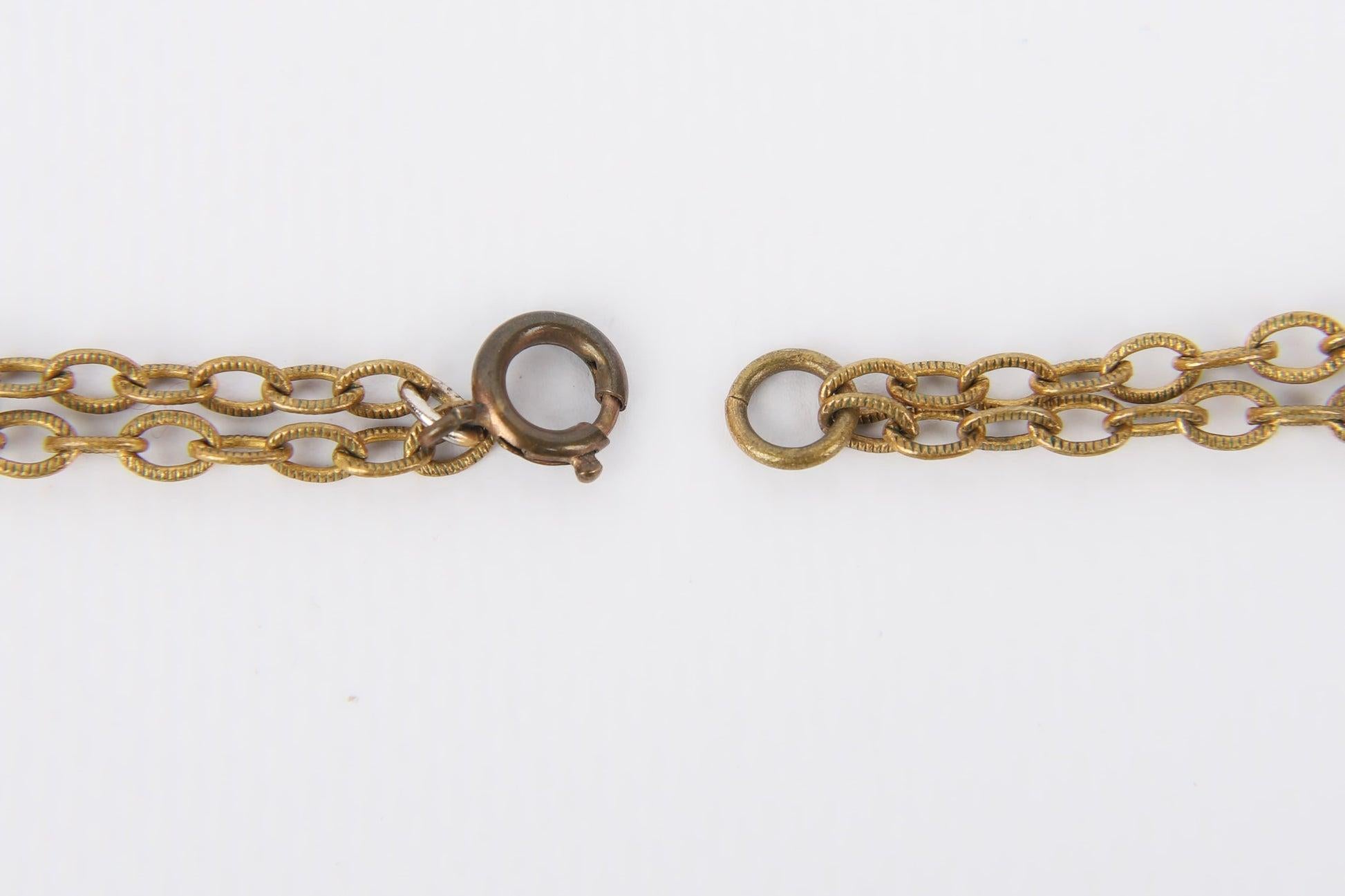 Burma Golden Metal Dickey Necklace with Enamel For Sale 2