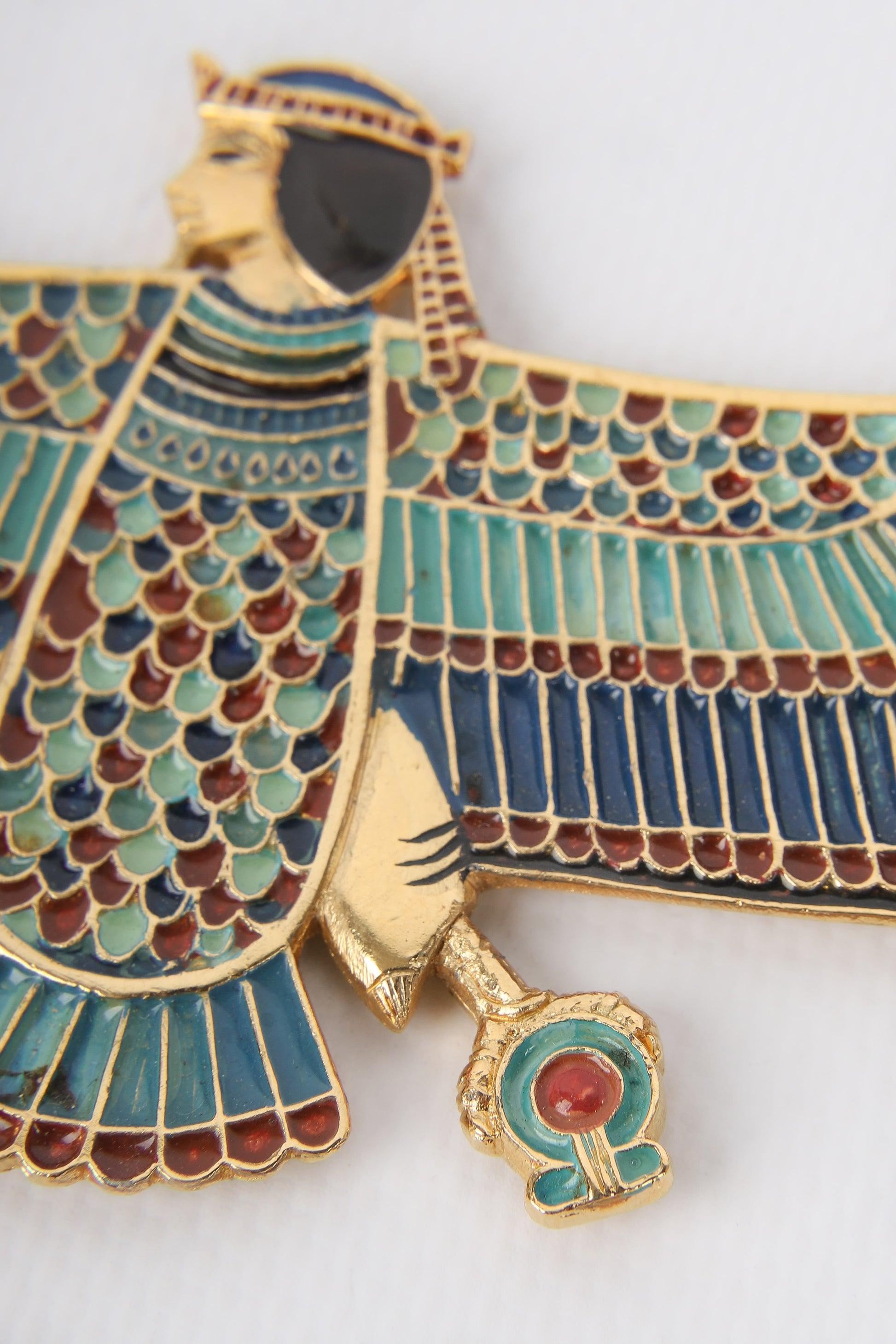 Burma Golden Metal Dickey Necklace with Enamel For Sale 4