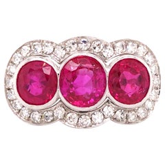 Burma no-heat Ruby Diamond Ring, AGL