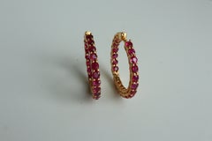 Burma No Heat Rubin-Ohrringe