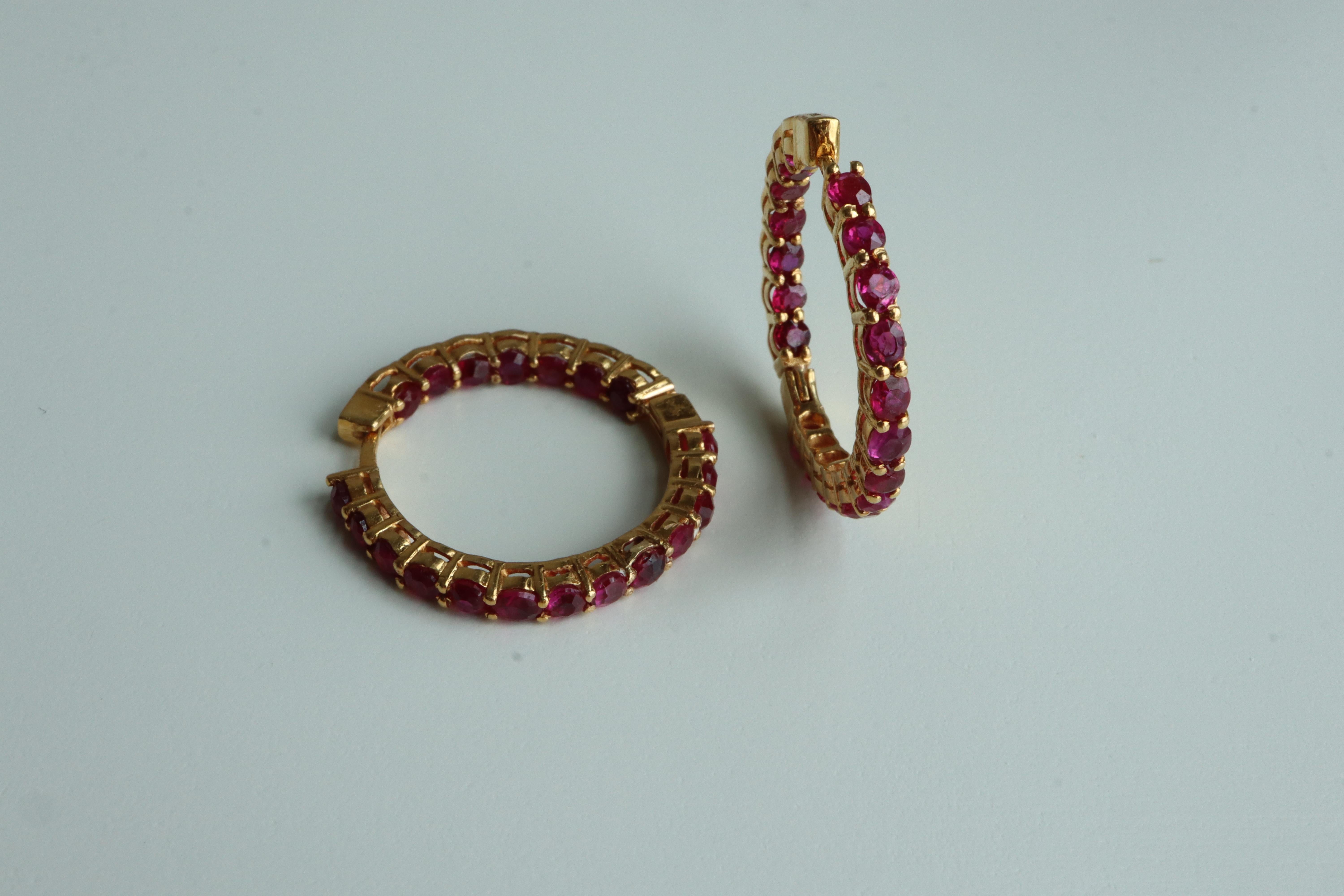 Art déco Burma No Heat Boucles d'oreilles en rubis en vente