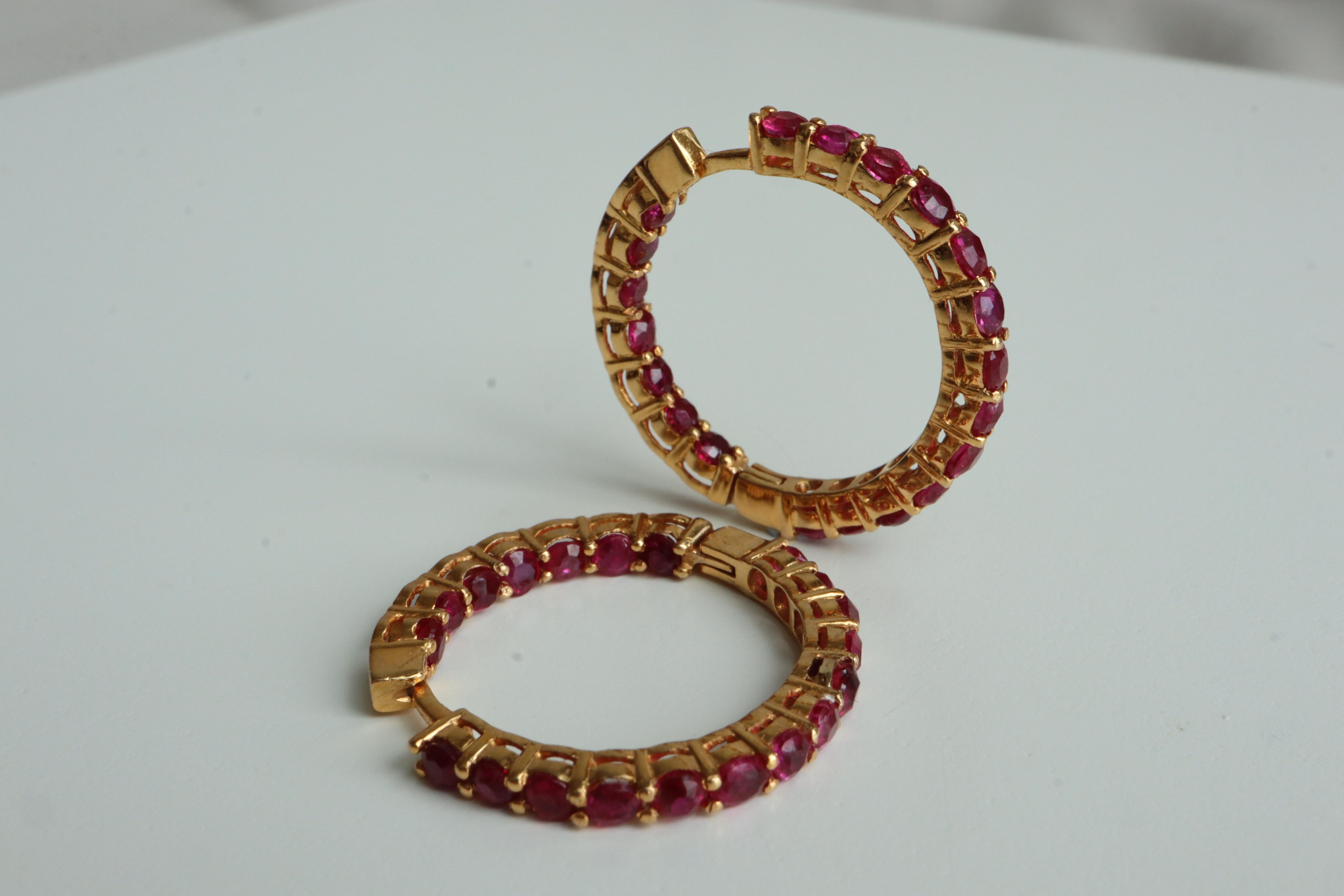 Burma No Heat Boucles d'oreilles en rubis Neuf - En vente à Singapore, SG