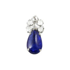 Burma No Heat Sapphire Diamond Pendant