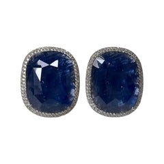 Burma No Heat Sapphire Earrings 72.83 Carats