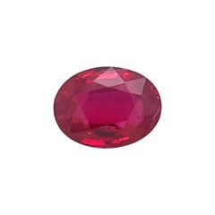 GRS & GIA Certified Burma Red Oval Ruby 4.02 Carats Heated