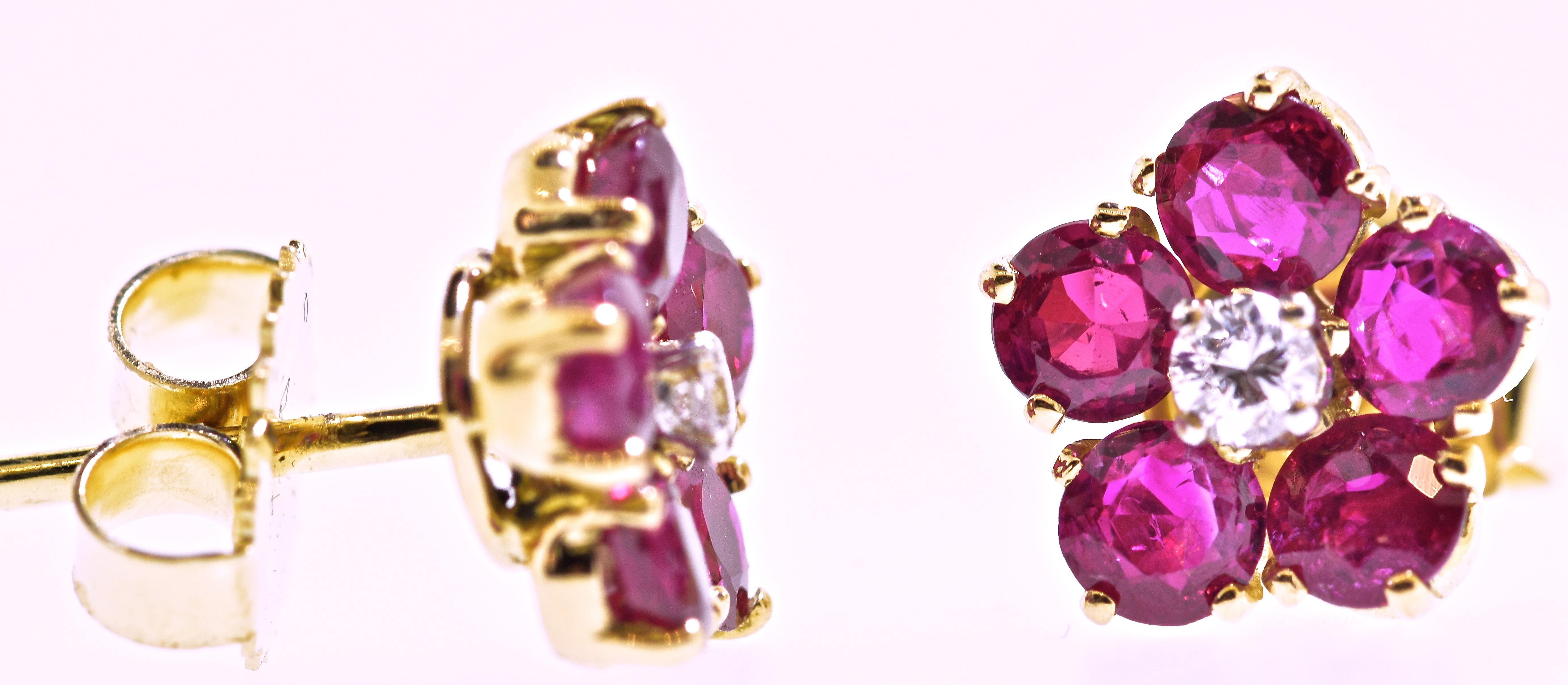 Burma Ruby and Diamond Earrings by Pierre/Famille 3