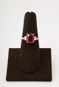 Burma Ruby and Diamond Ring