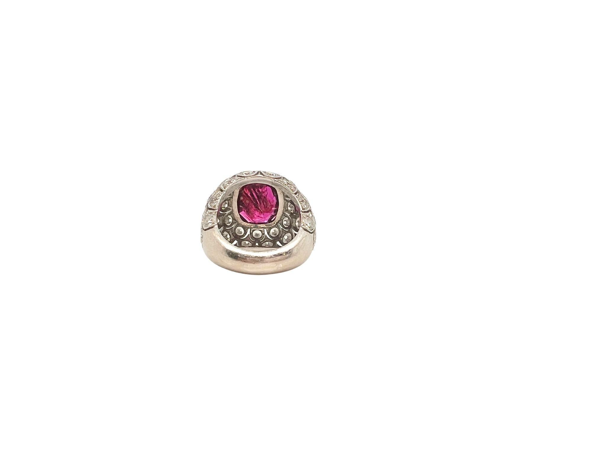 Donna Anello con rubino e diamante Burma in vendita
