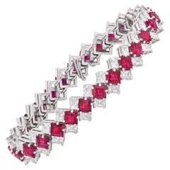 Burma Ruby Bracelet, 16.80 Carat