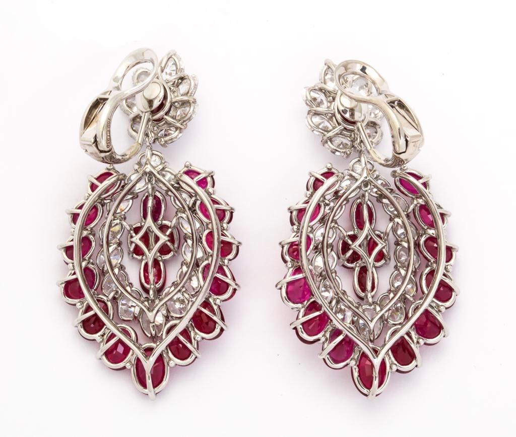 ruby chandelier earrings