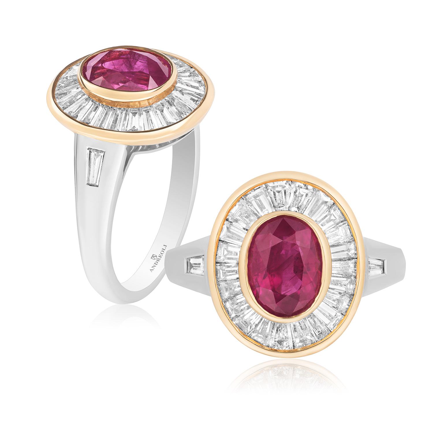 rose gold ruby engagement rings