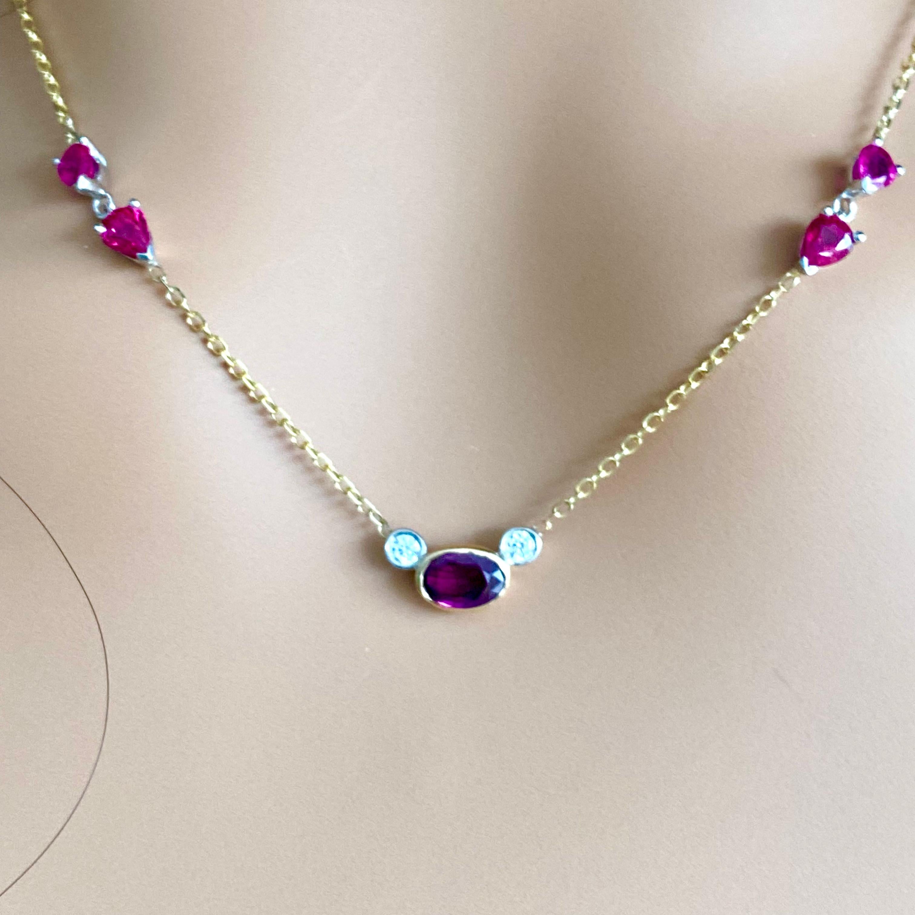 amethyst and ruby necklace