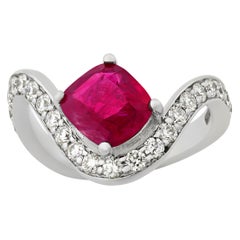 Bague en rubis de Birmanie, 2,39 carats