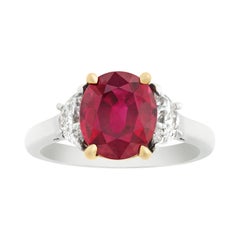 Bague en rubis de Birmanie, 3,02 carats