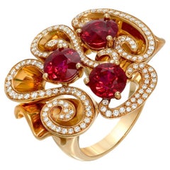 Anillo de rubí de Birmania 3,82 quilates