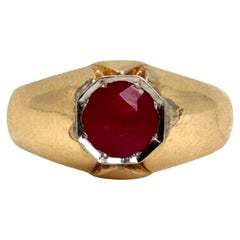 14 Karat Gelbgold Burma Rubin Ring