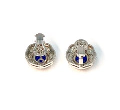 Burma Sapphire and Diamond Clip Earrings