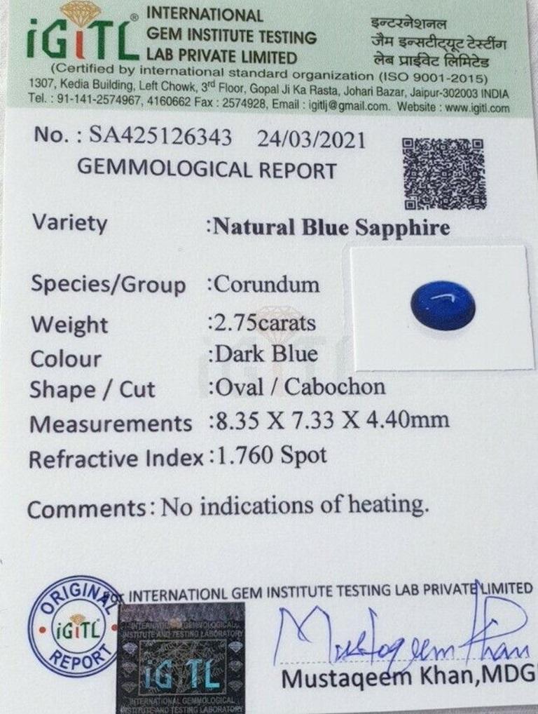 Natural blue Sapphire Royal Blue Sapphire Unheated 2.75ct Oval Cabochon


Additional information:
Condition: New without tags: A brand-new, unused, and unworn item (including handmade items) that is not in original packaging or may be missing