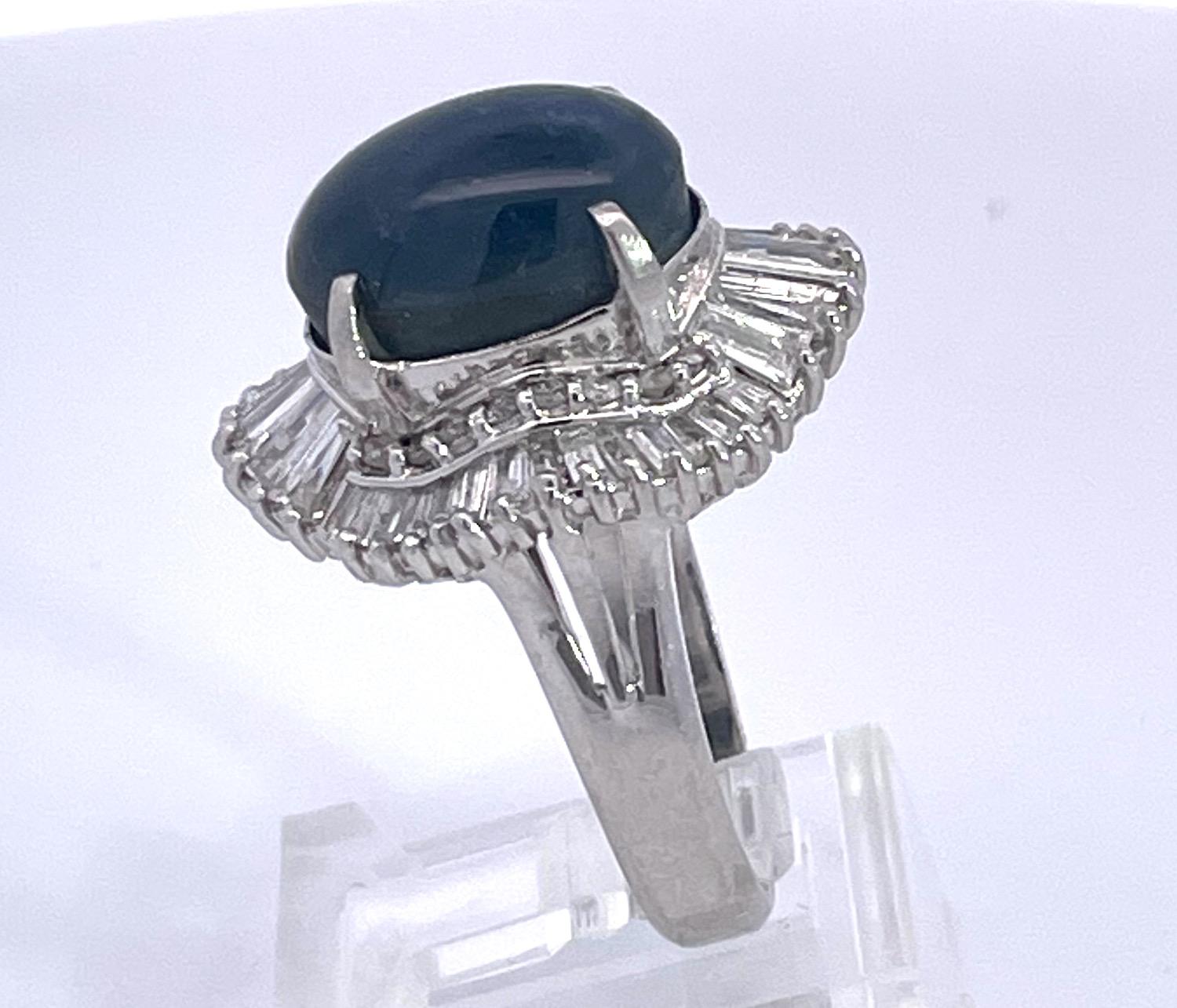 Burma Star Sapphire with Diamond Surround 11 carats no heat For Sale 5