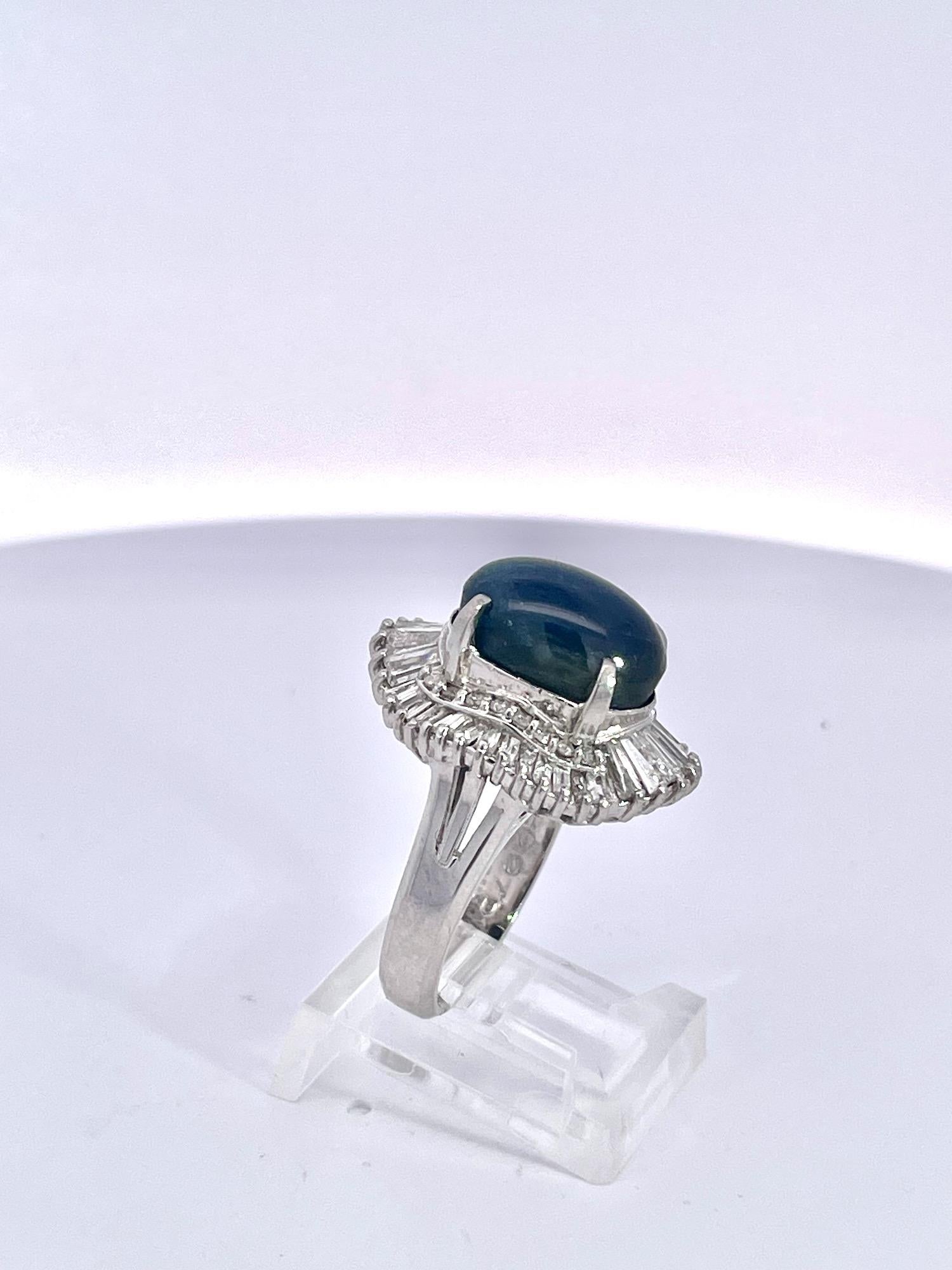 Burma Star Sapphire with Diamond Surround 11 carats no heat For Sale 6