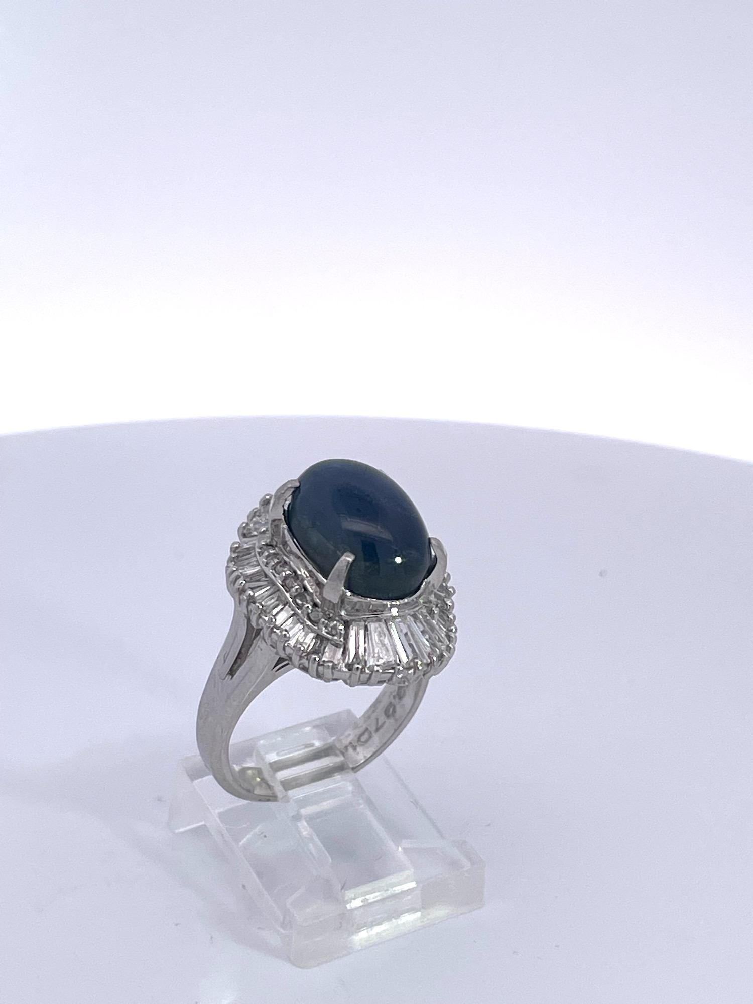 Burma Star Sapphire with Diamond Surround 11 carats no heat For Sale 7