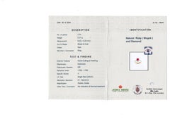 Burma Unheated Ruby and Natural Diamonds Ring in 18K Yellow Gold