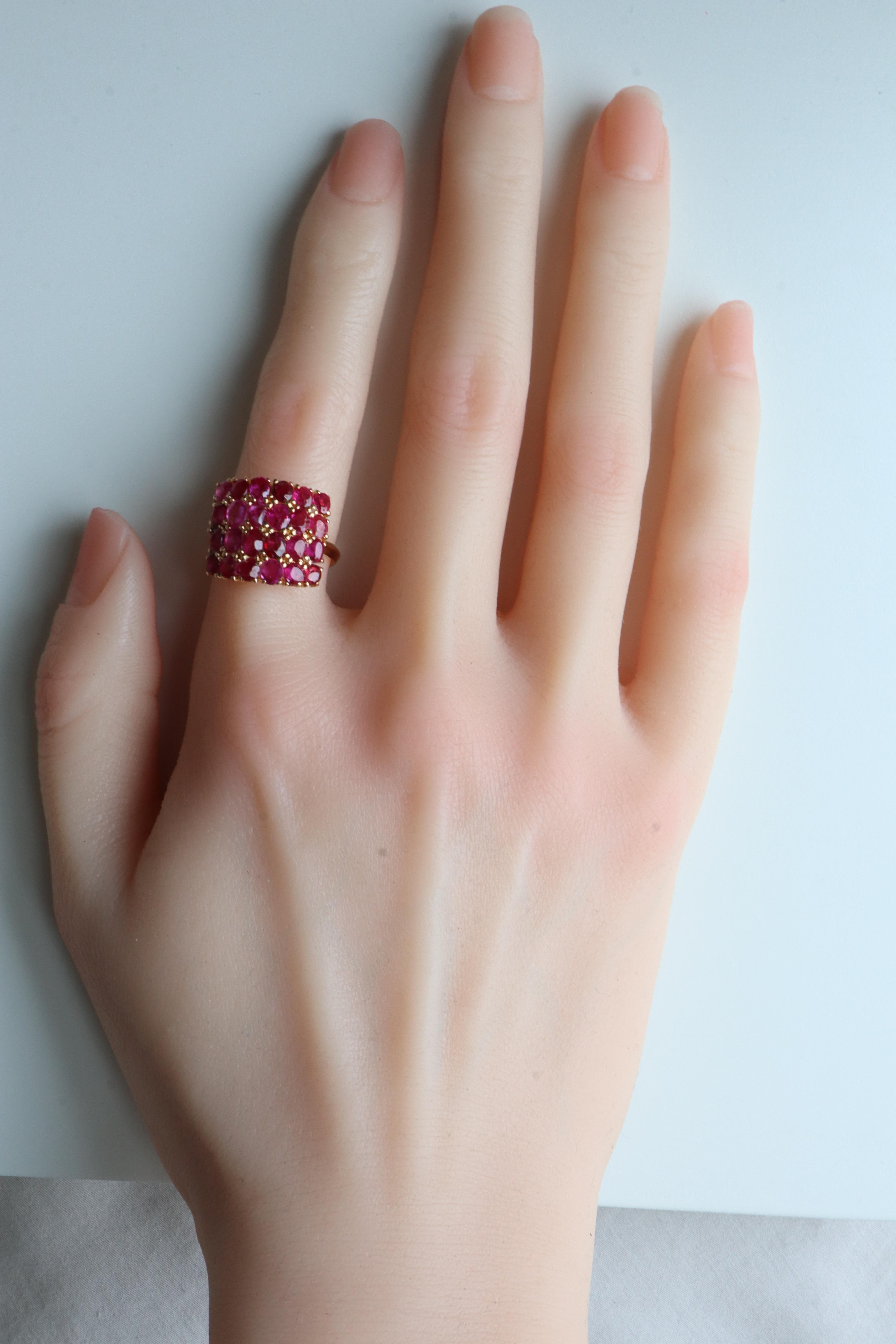 Art déco Bague en rubis non chauffé de Birmanie (bague en rubis de Birmanie) en vente